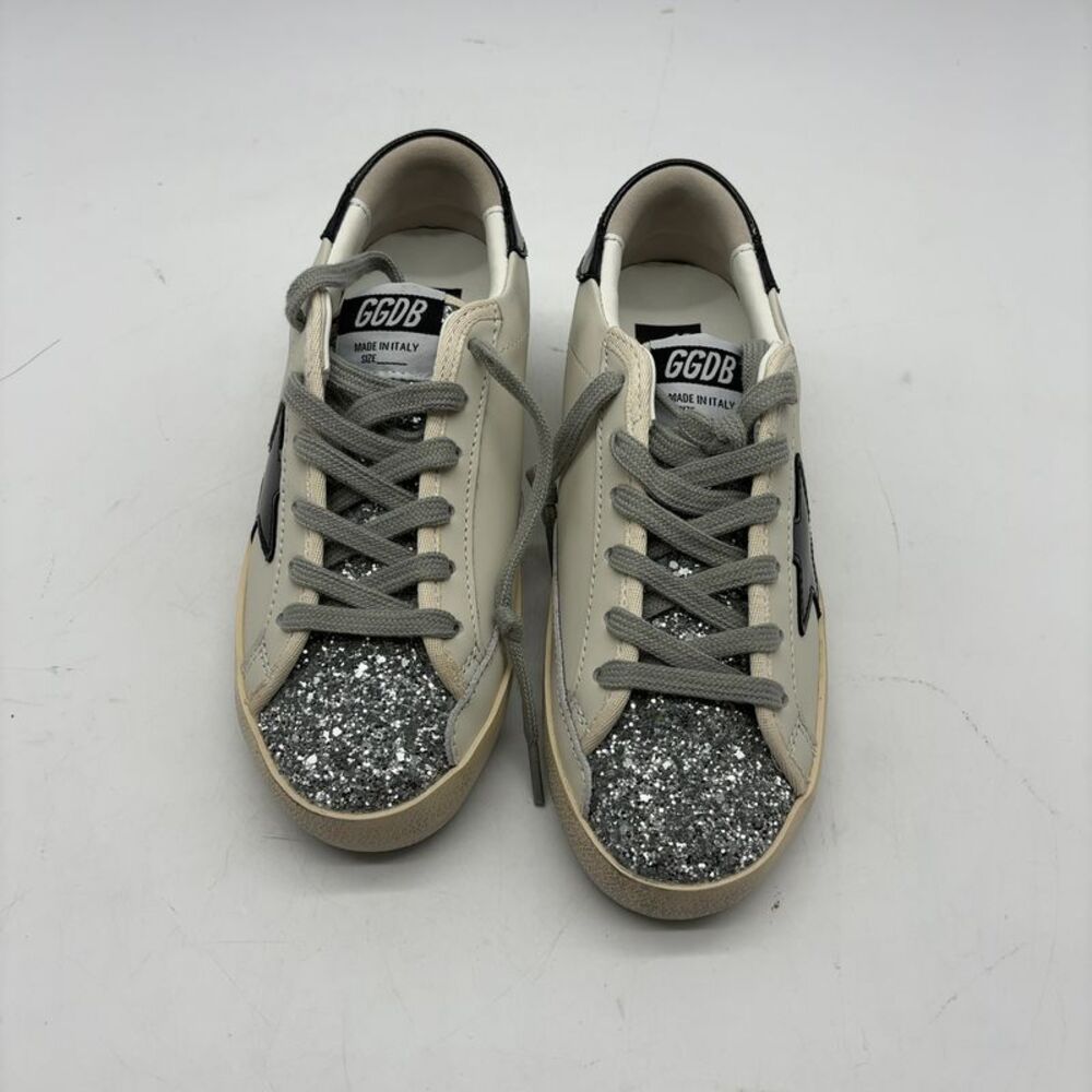 Golden Goose Star Silver-Glitter Toe Sneakers